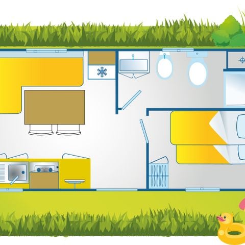 Mobilheim 6 Personen - Happy Relax (hillside)