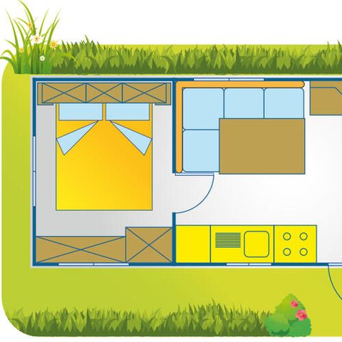 Mobilheim 6 Personen - Happy Easy (no hillside)