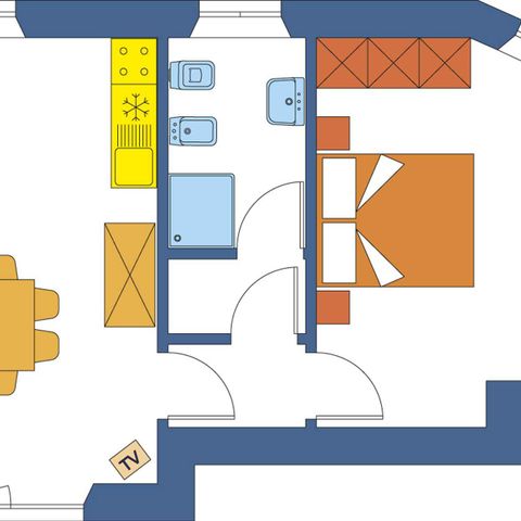 Apartement 6 Personen - GLICIN (Erdgeschoss oder Obergeschoss)