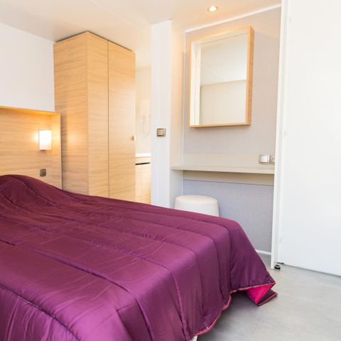 Mobilheim 6 Personen - Premium 3 Zimmer 6 Personen Klimaanlage + TV (4 Erwachsene + 2 Kinder -12 Jahre max)