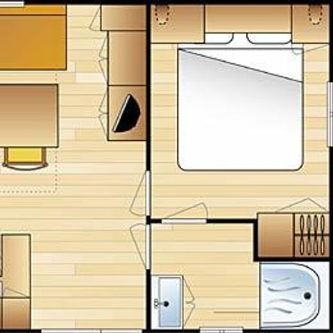 Mobilheim 4 Personen - 2 Zimmer