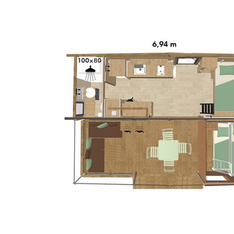 LODGE 5 Personen - Tiny lodge 2 Zimmer 5 Personen