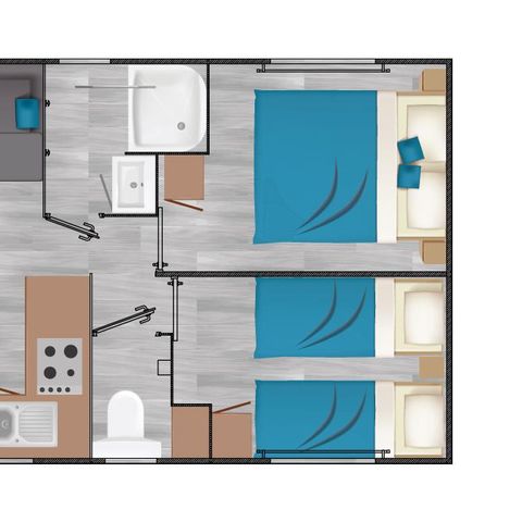 Chalet 4 Personen - 2 Premium-Zimmer