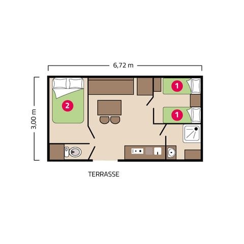 Mobilheim 4 Personen - Riviera 4 Personen