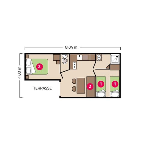 Mobilheim 6 Personen - Loggia Eco 4/6 Personen