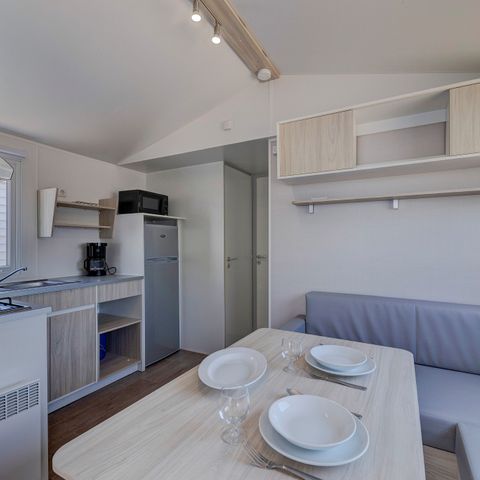 Mobilheim 6 Personen - Comfort | 2 Zi. | 4/6 Pers. | Einfache Terrasse | Klim.