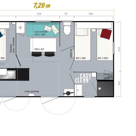 Mobilheim 4 Personen - MH2 Saint guiral