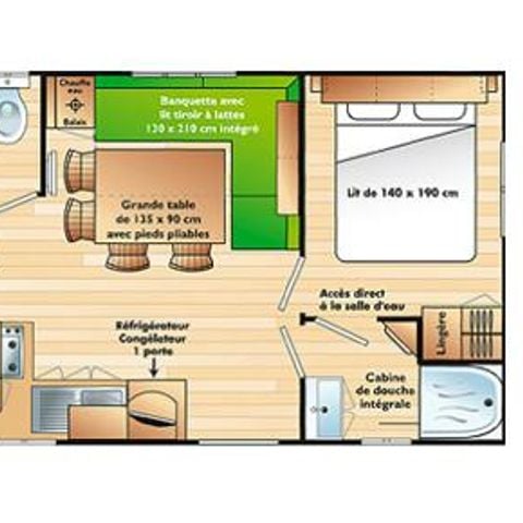 Mobilheim 8 Personen - Family Confort+ 32m²