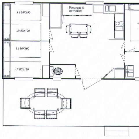 Mobilheim 7 Personen - 3 Schlafzimmer PREMIUM