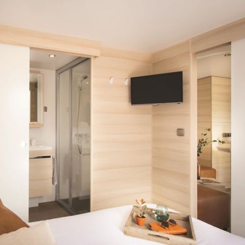 Mobilheim 4 Personen - Mobilheim Palma Premium 39m² mit TV - 2 Schlafzimmer - 2 Bäder