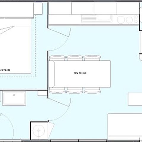 Mobilheim 6 Personen - Premium 3Zi 6P