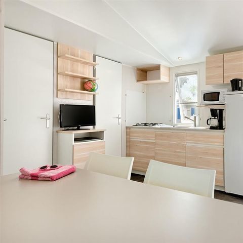 Mobilheim 6 Personen - Family 29 m² (3 Schlafräume - 6 Pers.) + TV