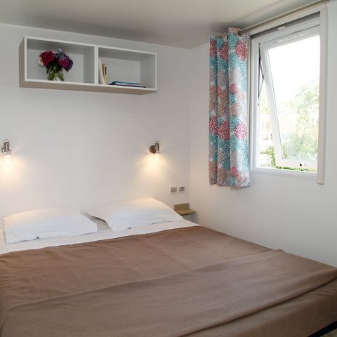 Mobilheim 7 Personen - Komfort 29m² - 3 Zimmer - Überdachte Terrasse - TV - Geschirrspüler