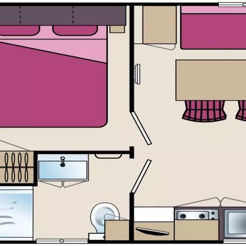 Mobilheim 2 Personen - Eco 2 Zimmer 2 Personen