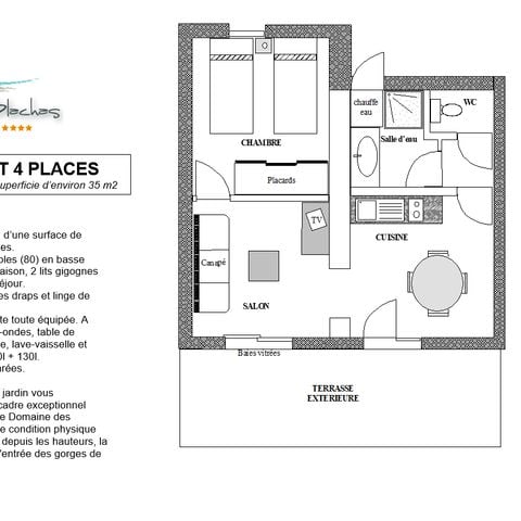 FERIENHAUS 4 Personen - PAVILLON TERRASSE TV