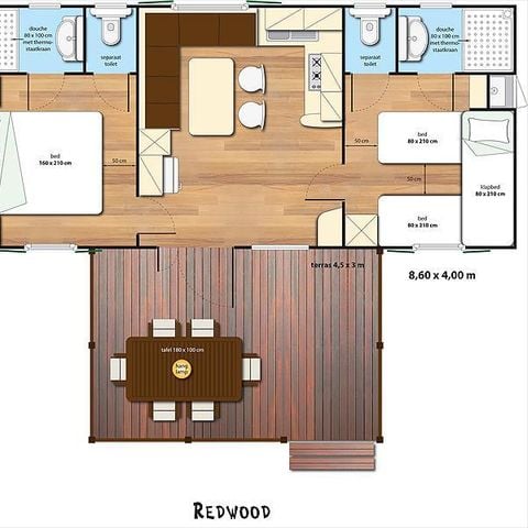 Mobilheim 5 Personen - SunLodge Redwood