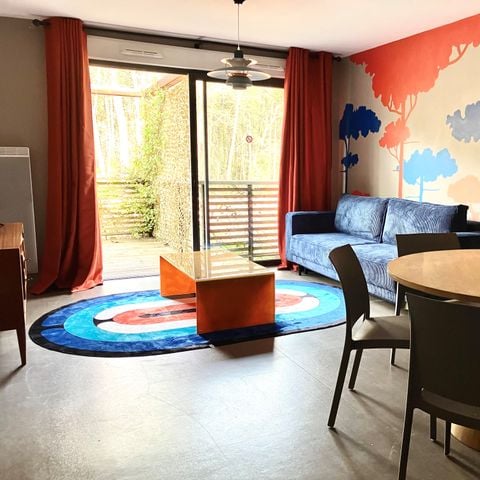 Apartement 4 Personen - Premium Apartment 63m² 2 Schlafzimmer + SPA Zugang + gemachte Betten + Handtücher und Bettwäsche + Terrasse +TV+LV