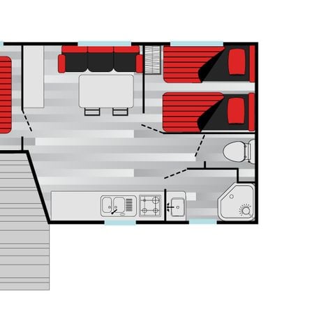 Mobilheim 5 Personen - Garrigue