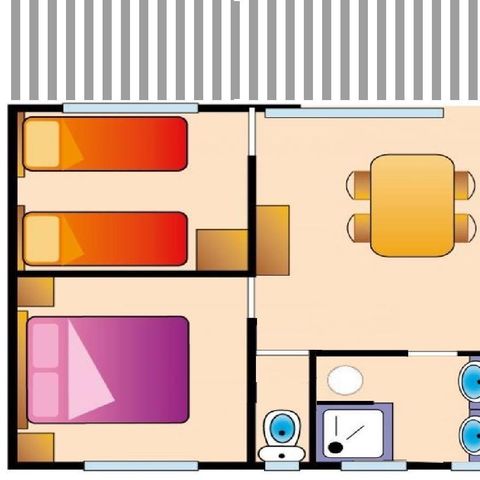 Chalet 4 Personen - EPICEA KOMFORT MIT KLIMAANLAGE