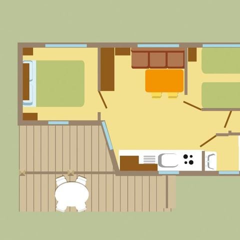 Mobilheim 4 Personen - KOMFORT