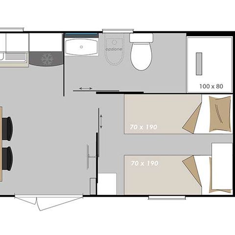 Mobilheim 4 Personen - BLUE