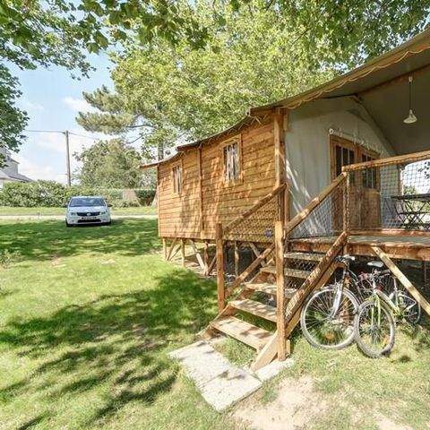 SafariZelt 4 Personen - Holzlodge auf Stelzen CONFORT + 38 m²