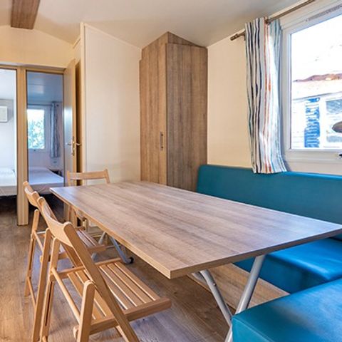 Mobilheim 6 Personen - Classic | 3 Schlafz. | 6 Pers. | Hochterrasse