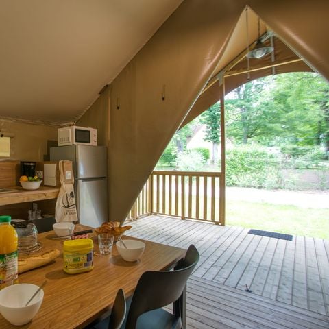 Zelt 4 Personen - Wood Lodge Confort 30 m² (2 Zimmer) - mit Sanitäranlagen