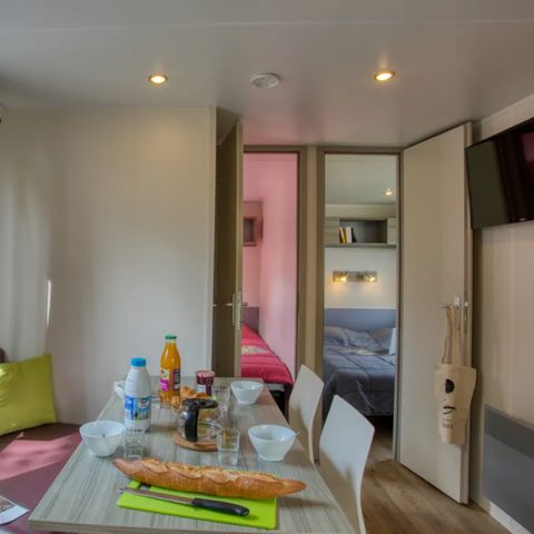 Mobilheim 4 Personen - Challans Confort (2 Zimmer) - überdachte Terrasse + TV 4 Pers.