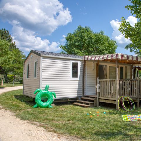 Mobilheim 4 Personen - Sarcelle Confort 29m² (2 Zimmer) - überdachte Terrasse + TV