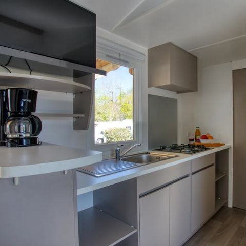 Mobilheim 4 Personen - Bahamas Confort 26m² (2 Zimmer) - überdachte Terrasse + TV 4 pers.