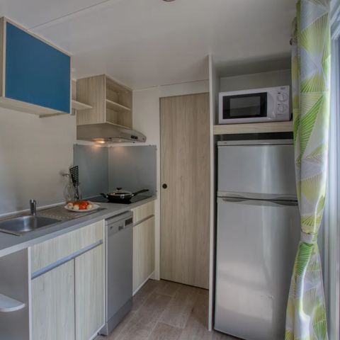 Mobilheim 4 Personen - Campbell Premium 34m² (2 Schlafzimmer) - Klimaanlage + Geschirrspülmaschine + TV 4 pers.