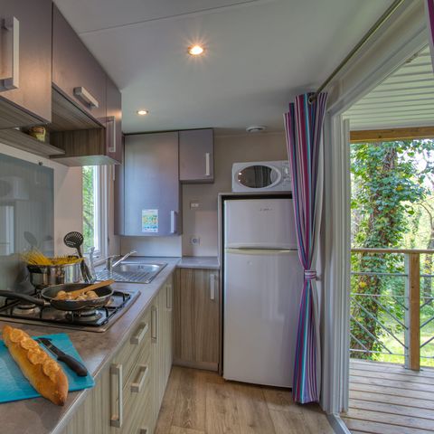 Mobilheim 6 Personen - Cayuga Confort 41m² (3 Zimmer) - überdachte Terrasse + TV