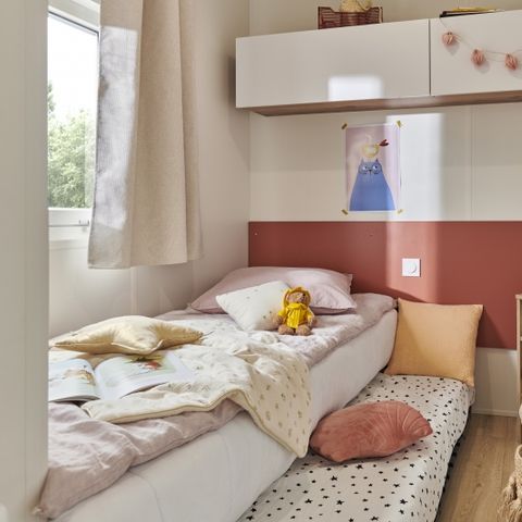 Mobilheim 4 Personen - riviera Confort 25m² - 2 Zimmer + Klimaanlage + TV + überdachte Terrasse