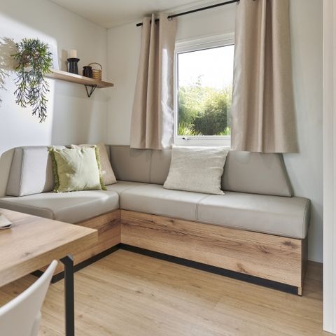 Mobilheim 4 Personen - riviera Confort 25m² - 2 Zimmer + Klimaanlage + TV + überdachte Terrasse