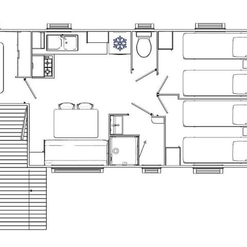 Mobilheim 6 Personen - Loisir 6 Personen 3 Zimmer 30m²