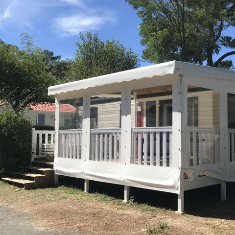 Mobilheim 8 Personen - Cottage Family (4 Zimmer) ÜBERDECKTE TERRASSE, TV, PLANCHA, WASCHMASCHINE