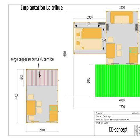 SafariZelt 4 Personen - Tribu Lodge (ohne Sanitäranlagen)