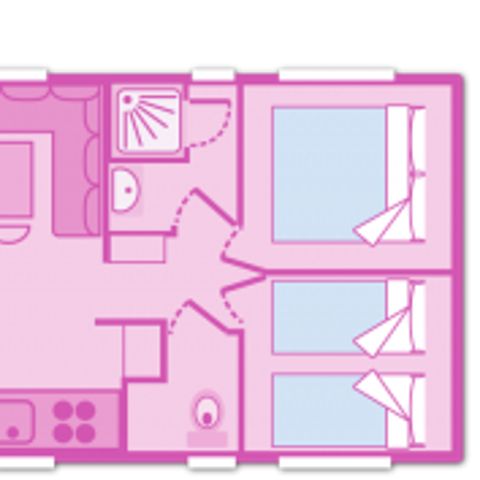 Mobilheim 6 Personen - Mobilheim Classique TI - 30m² - 2 Schlafzimmer