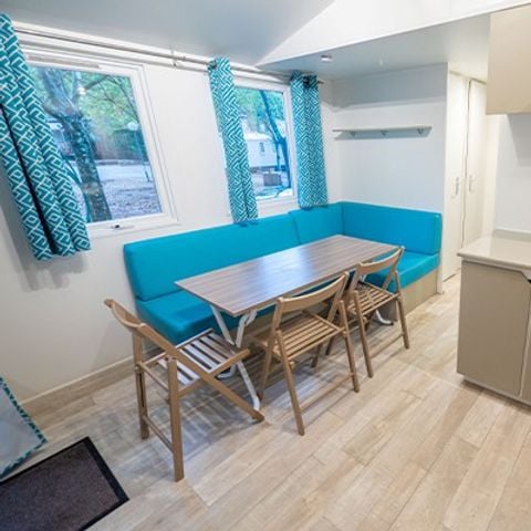 Mobilheim 6 Personen - Comfort | 3 Zi. | 6 Pers. | Einfache Terrasse | Clim.