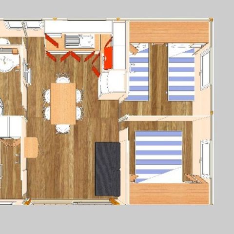 Chalet 6 Personen - Loisir 3 Zimmer 32m²