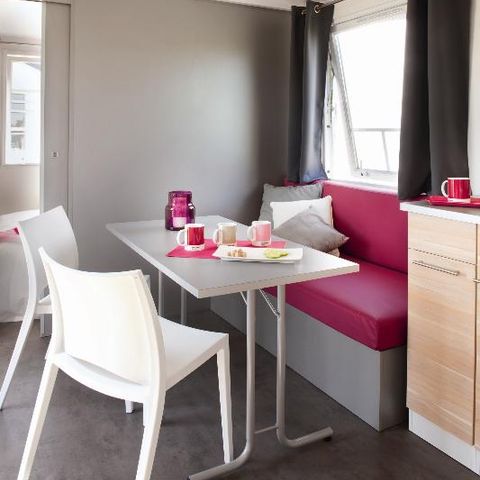 Mobilheim 4 Personen - Mobilheim Confort 23/27m² - 2 Schlafzimmer - überdachte Terrasse + TV 4 pers.