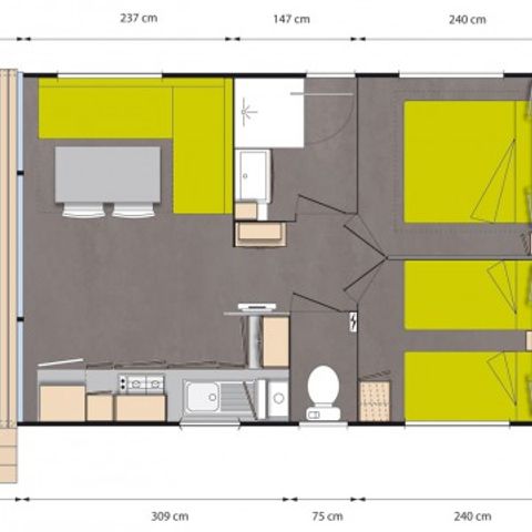 Mobilheim 4 Personen - Ophéa Grande