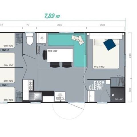 Mobilheim 6 Personen - Mobil Home Super Titania 3CH - 6p