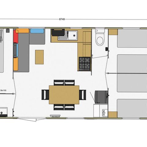 Mobilheim 6 Personen - STANDARD 33m²