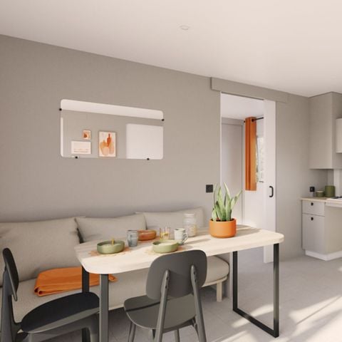 Mobilheim 4 Personen - Confort 31m² - 2 Zimmer + halbüberdachte Terrasse PMR