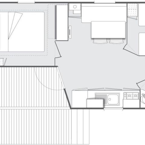 Mobilheim 4 Personen - CONFORT tv zusätzlich