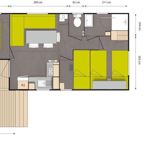 Mobilheim 6 Personen - CONFORT 29 m²