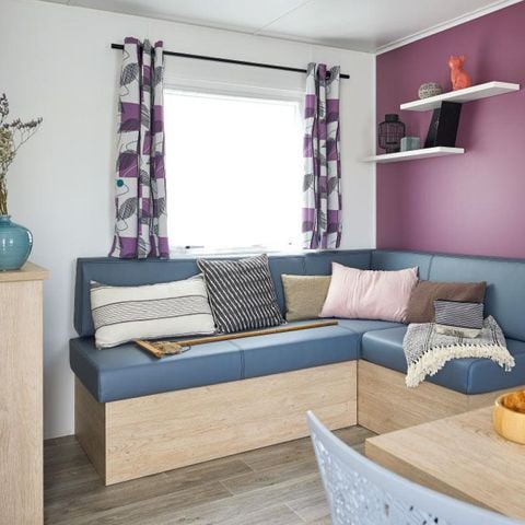 Mobilheim 4 Personen - Komfort 30m² (2 Zimmer) - halbüberdachte Terrasse