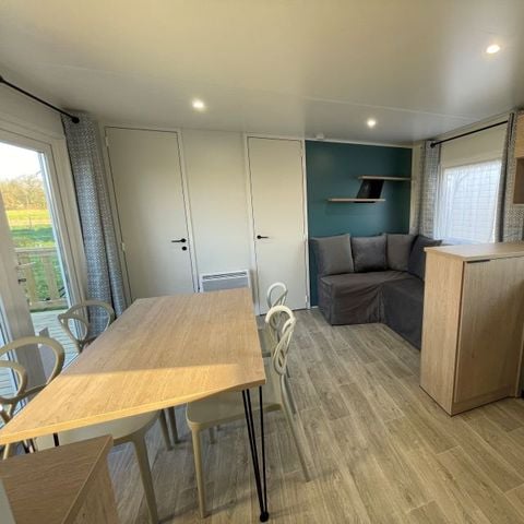 Mobilheim 6 Personen - Komfort 35M2 (3Sch-6Pers) + überdachte Terrasse